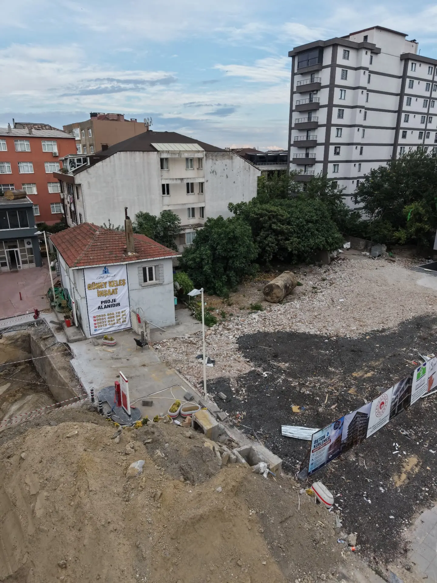 Bahçelievler proje alanının drone görüntüsü